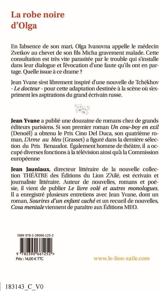 Quatrième de couverture de « LA ROBE NOIRE D'OLGA »
