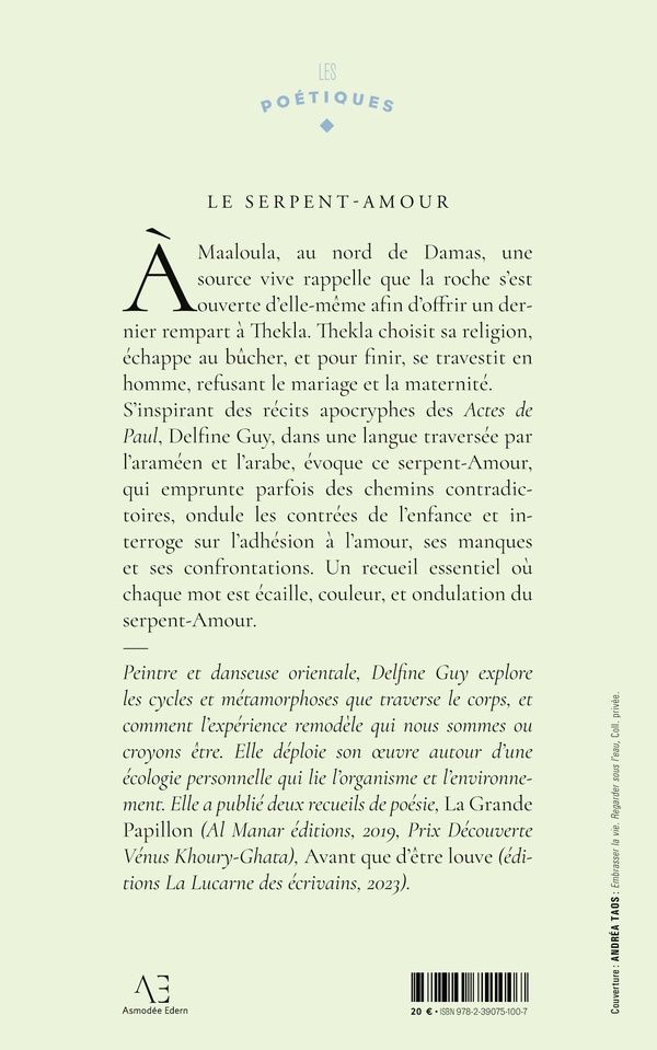 Quatrième de couverture de « LE SERPENT-AMOUR »