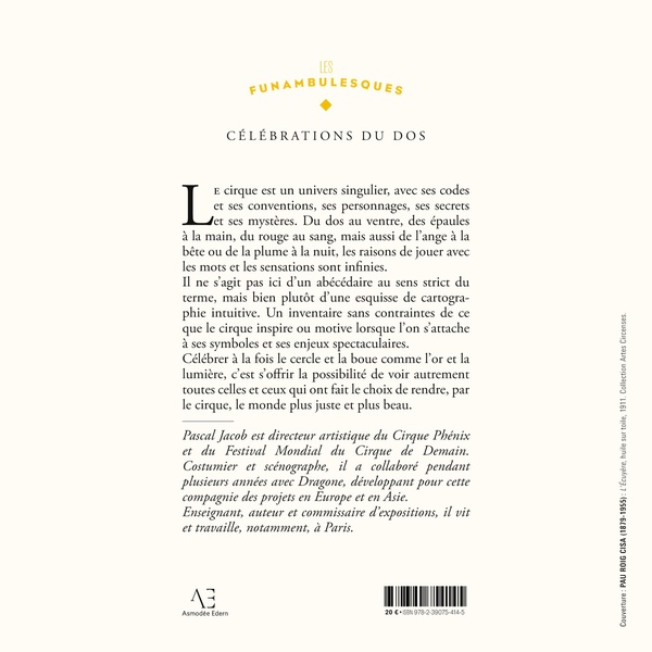 Quatrième de couverture de « CELEBRATIONS DU DOS »
