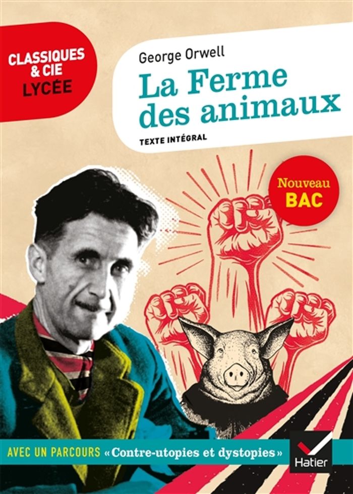 Couverture du livre « La ferme des animaux : 1945 » de George Orwell, librairie Les Contes Infusés à Corte