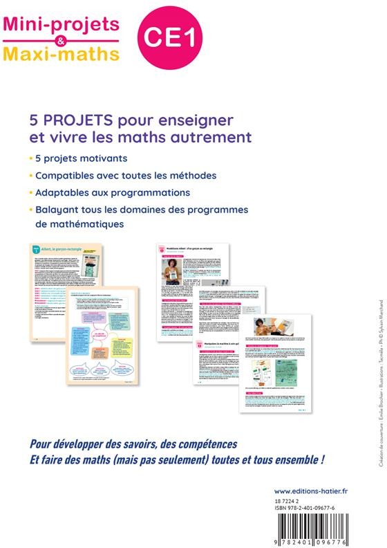 Quatrième de couverture de « MINI-PROJETS MAXI-MATHS CE1 ED. 2023 - GUIDE PEDAGOGIQUE »