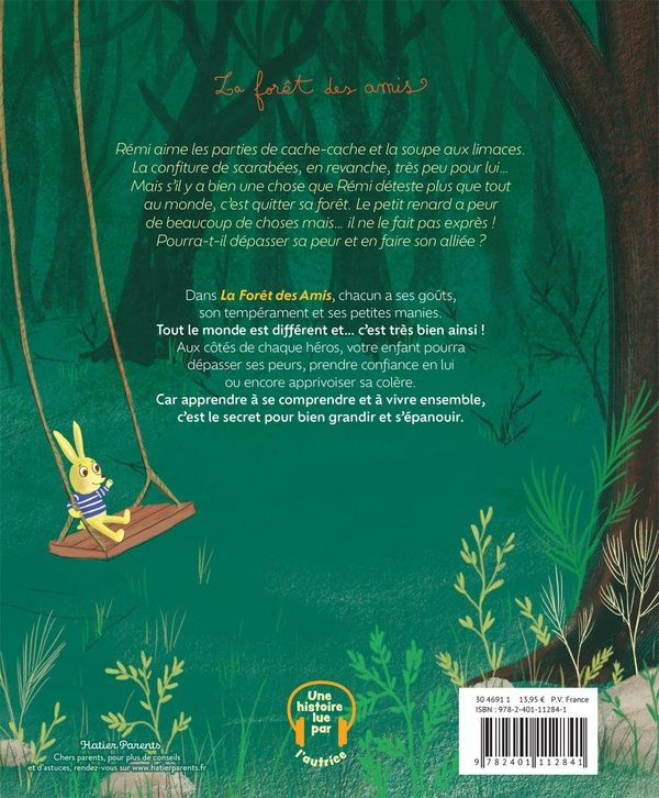 Quatrième de couverture de « Rémi le renard a peur de tout »