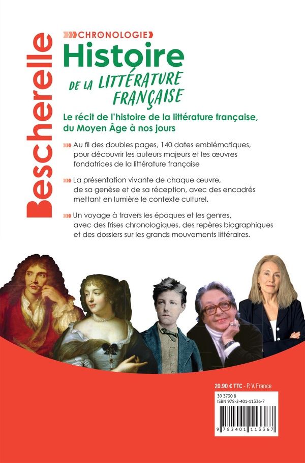 Quatrième de couverture de « Histoire de la littérature française : du Moyen âge à nos jours »