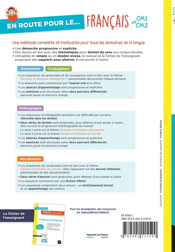 Quatrième de couverture de « Français ! : CM1 et CM2 »