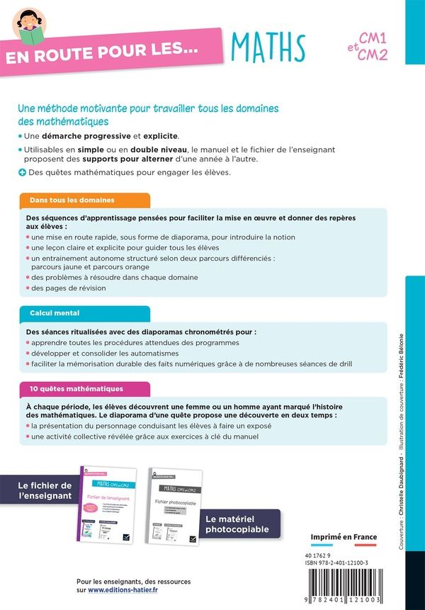 Quatrième de couverture de « Maths : CM1 et CM2 »