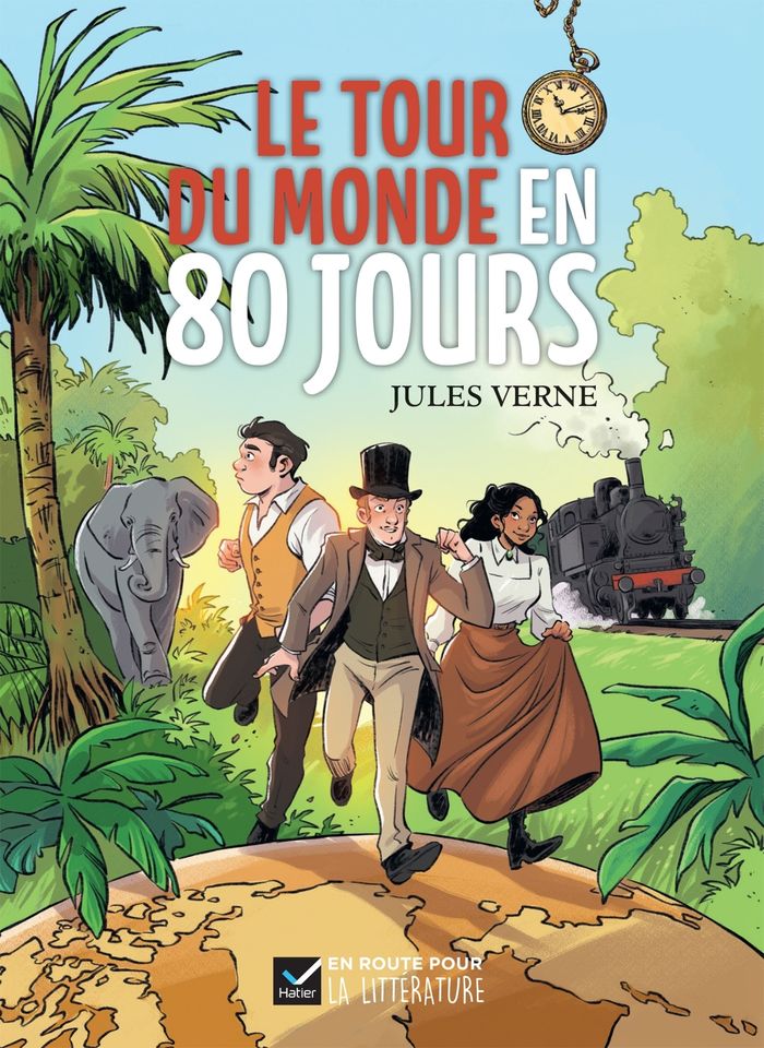 Couverture du livre « Le tour du monde en 80 jours » de Jules Verne, librairie Les Contes Infusés à Corte
