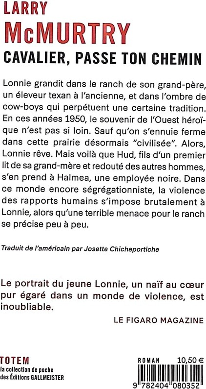 Quatrième de couverture de « Cavalier, passe ton chemin : roman »