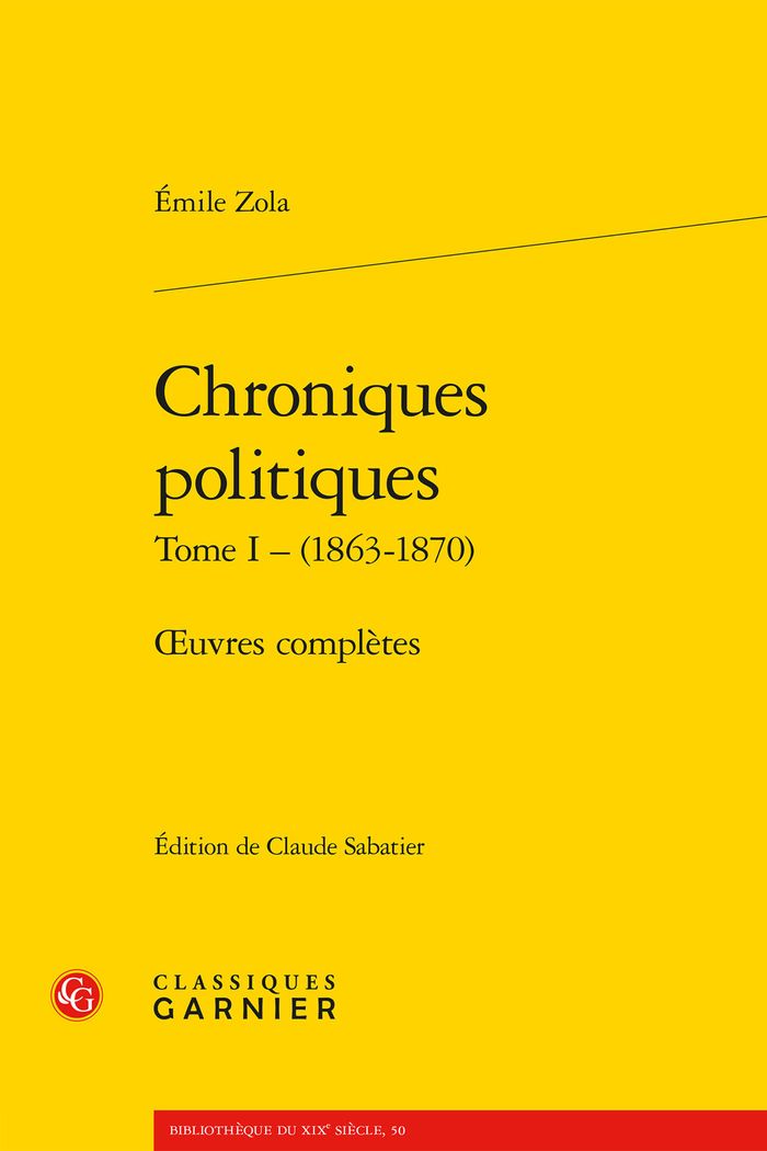 Couverture du livre « Chroniques politiques » de Émile Zola, librairie Les Contes Infusés à Corte