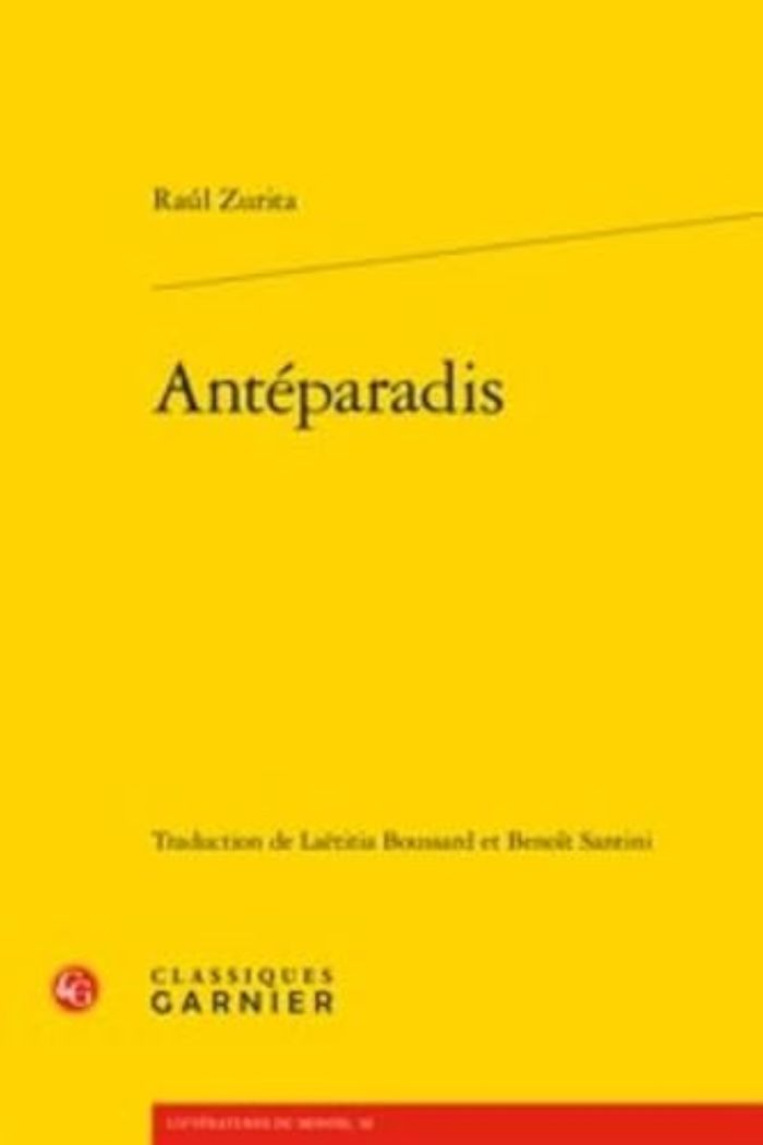 Couverture du livre « ANTEPARADIS » de Raul Zurita, librairie Les Contes Infusés à Corte