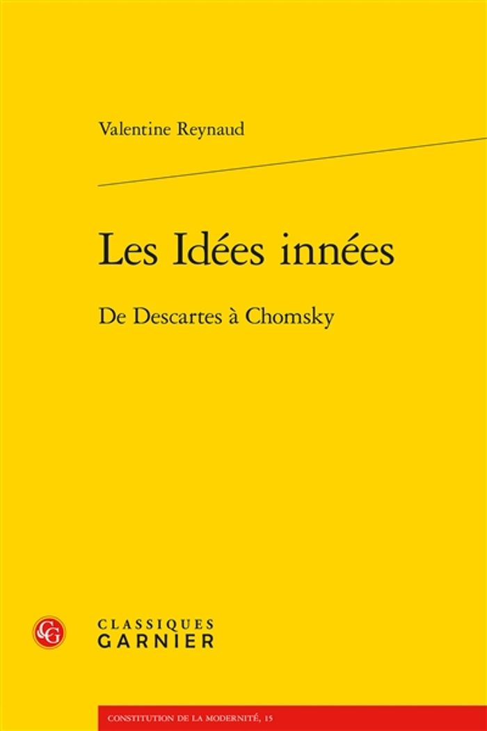 Couverture du livre « LES IDEES INNEES - DE DESCARTES A CHOMSKY » de Valentine Reynaud, librairie Les Contes Infusés à Corte