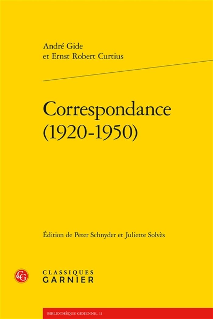 Couverture du livre « CORRESPONDANCE (1920-1950) » de Gide/curtius, librairie Les Contes Infusés à Corte