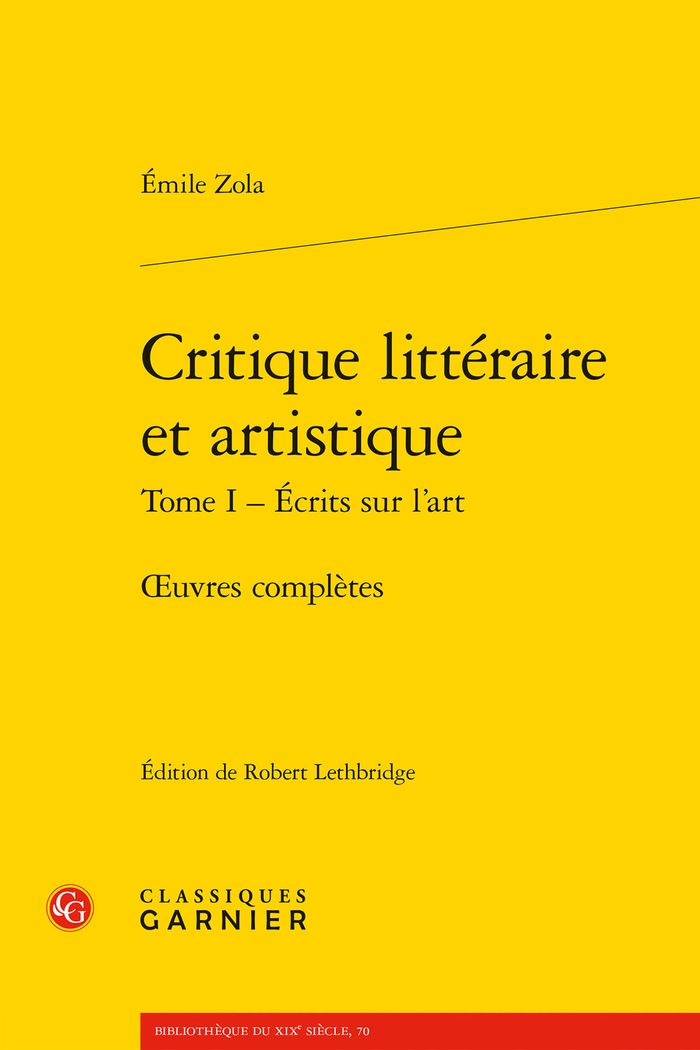 Couverture du livre « Critique littéraire et artistique » de Émile Zola, librairie Les Contes Infusés à Corte