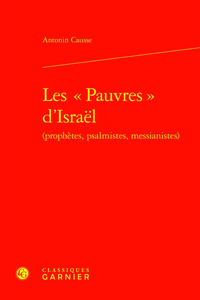 Couverture du livre « LES  PAUVRES  D'ISRAEL » de Antonin Causse, librairie Les Contes Infusés à Corte