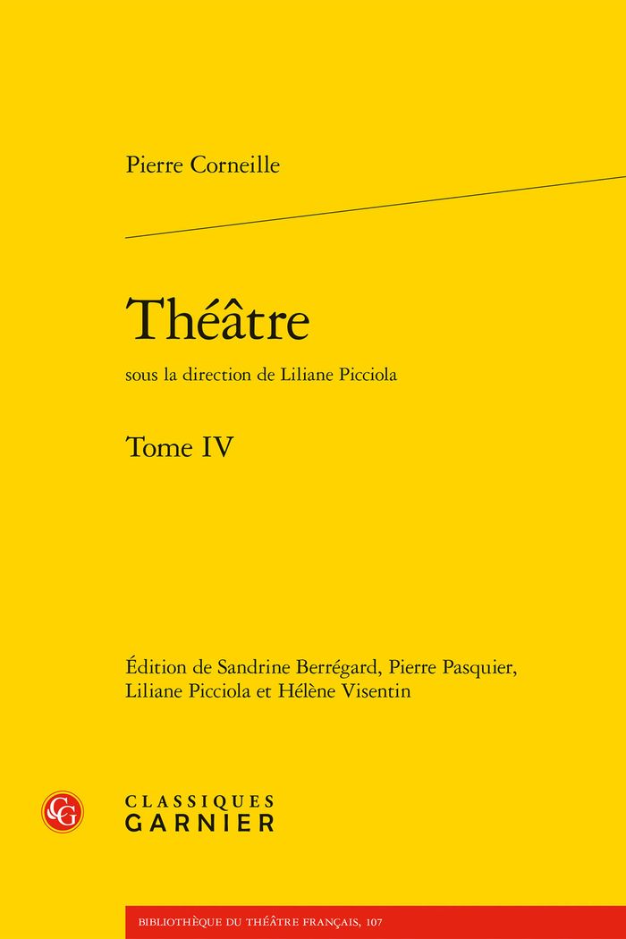 Couverture du livre « Théâtre » de Pierre Corneille, librairie Les Contes Infusés à Corte