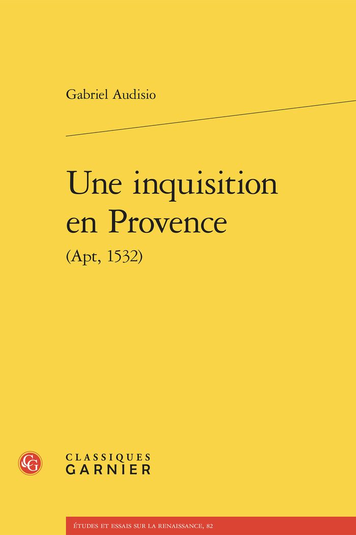 Couverture du livre « UNE INQUISITION EN PROVENCE » de Gabriel Audisio, librairie Les Contes Infusés à Corte
