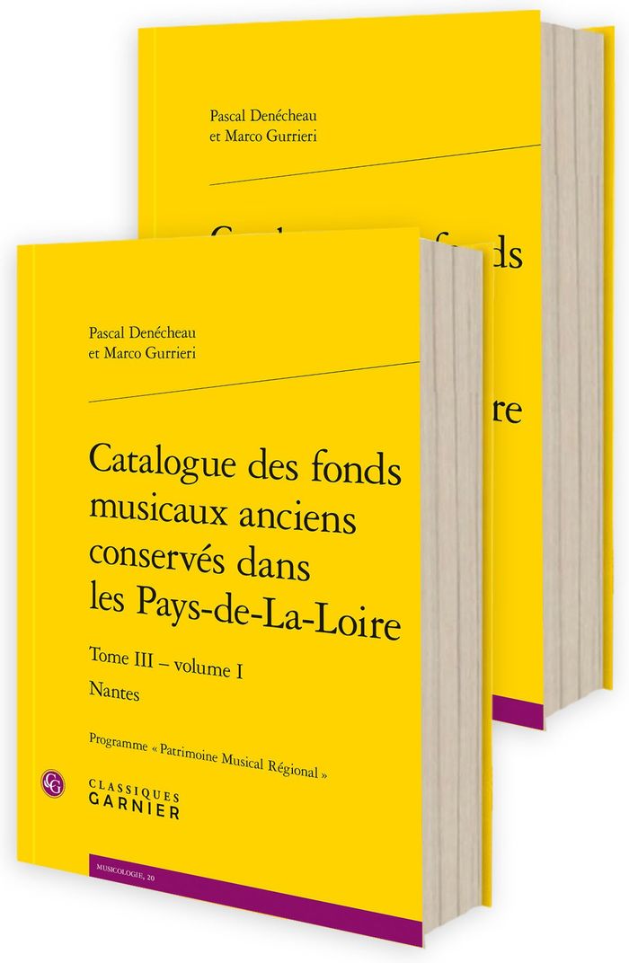 Couverture du livre « Catalogue des fonds musicaux anciens conservés dans les Pays-de-la-Loire : programme Patrimoine musical régional » de Pascal Denécheau, librairie Les Contes Infusés à Corte