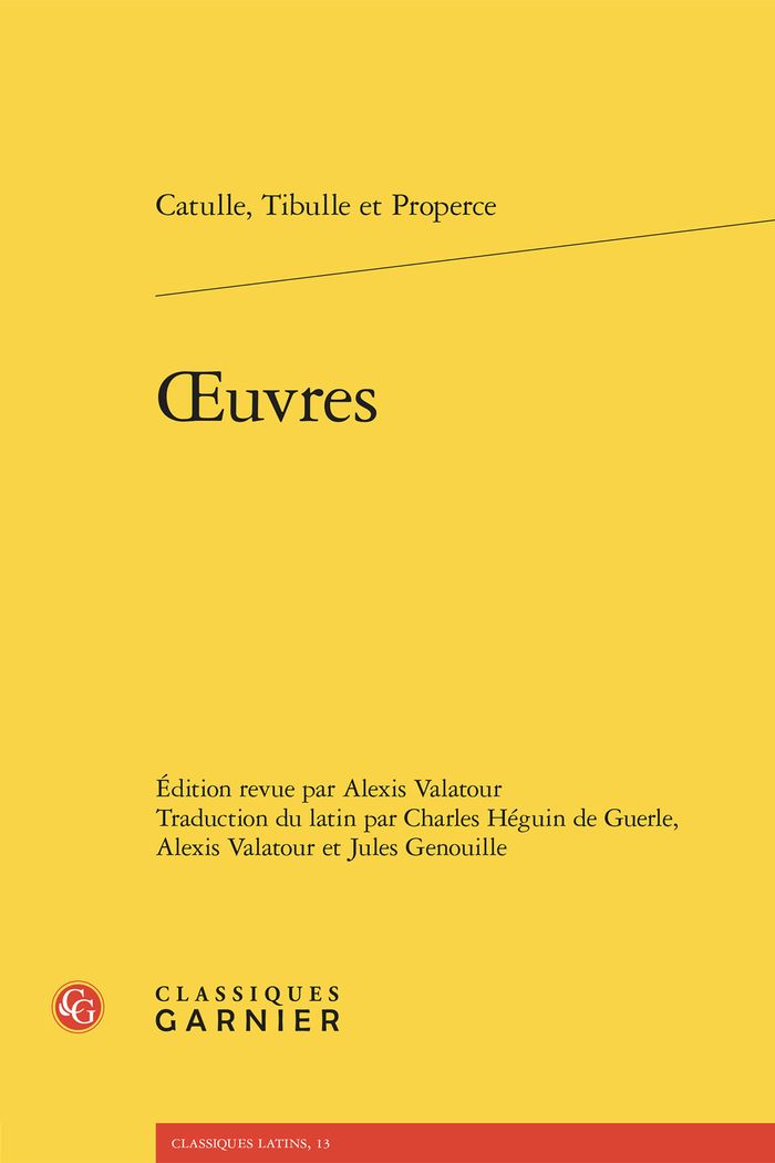 Couverture du livre « Oeuvres » de Catulle, librairie Les Contes Infusés à Corte