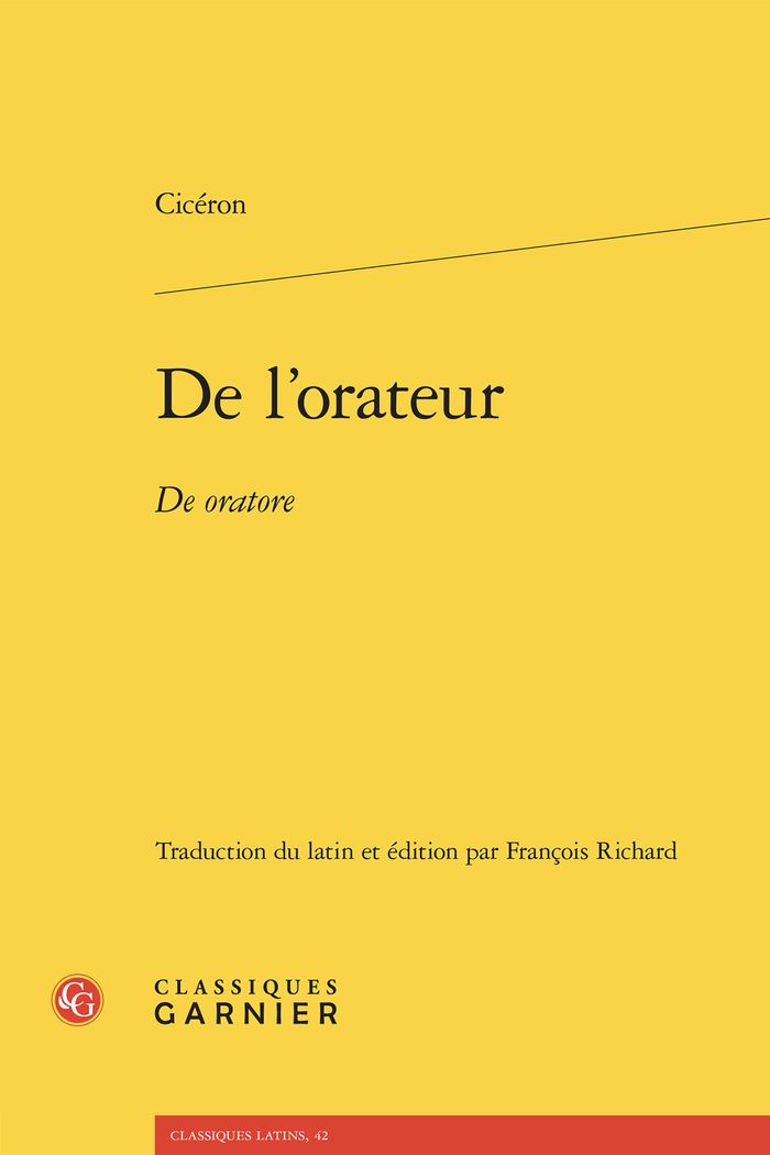 Couverture du livre « De l'orateur / de oratore » de Cicéron, librairie Les Contes Infusés à Corte
