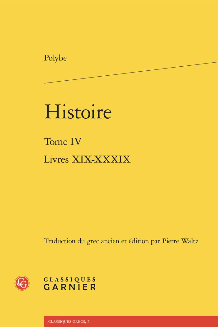 Couverture du livre « Histoire » de Polybe, librairie Les Contes Infusés à Corte