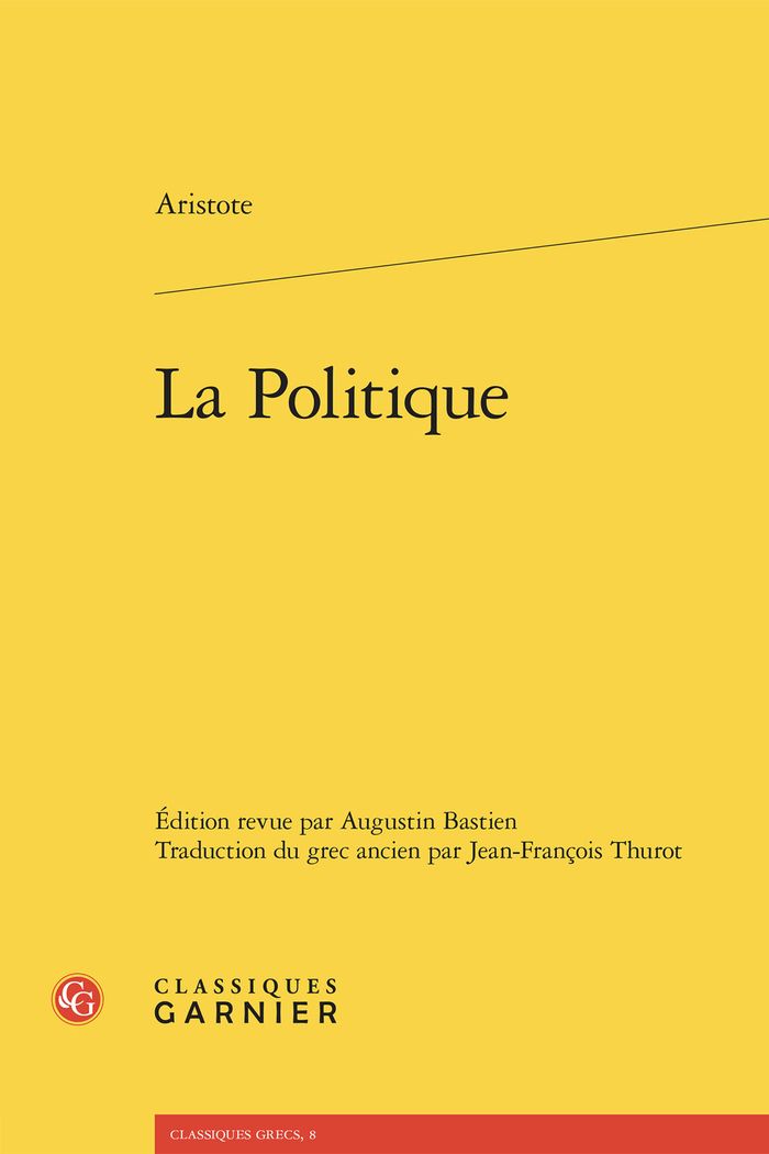 Couverture du livre « La politique » de Aristote, librairie Les Contes Infusés à Corte
