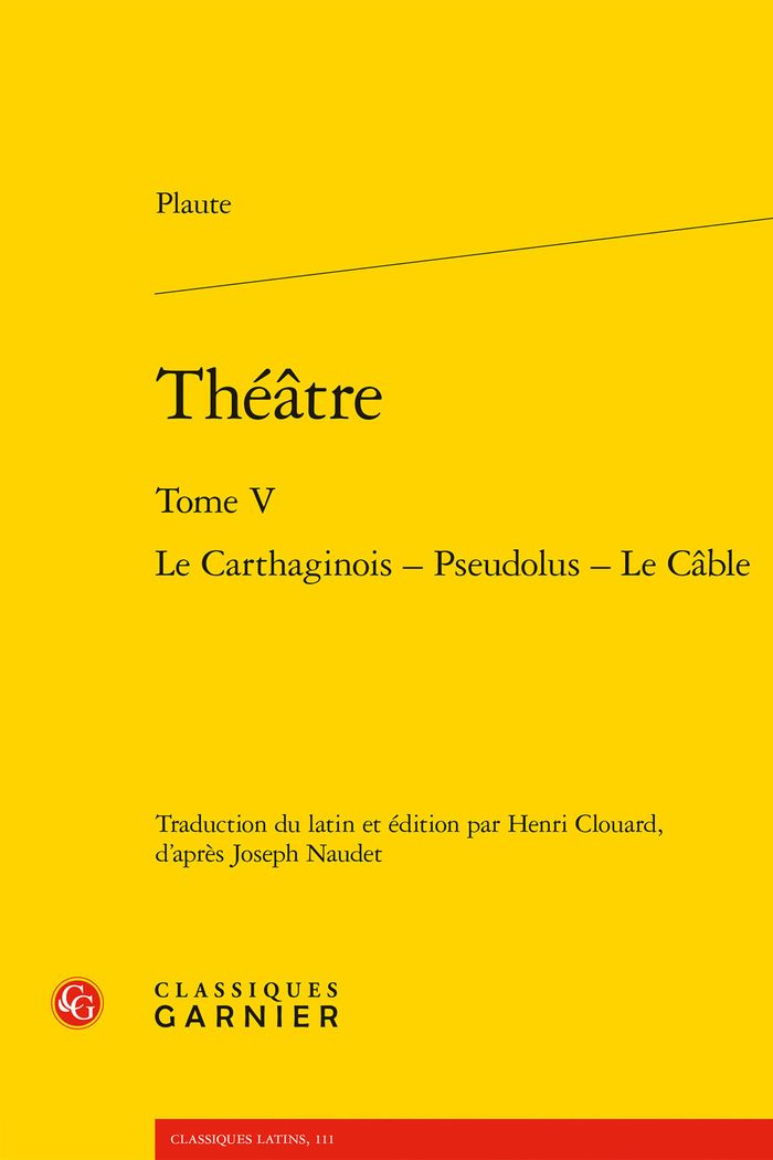 Couverture du livre « Théâtre » de Plaute, librairie Les Contes Infusés à Corte