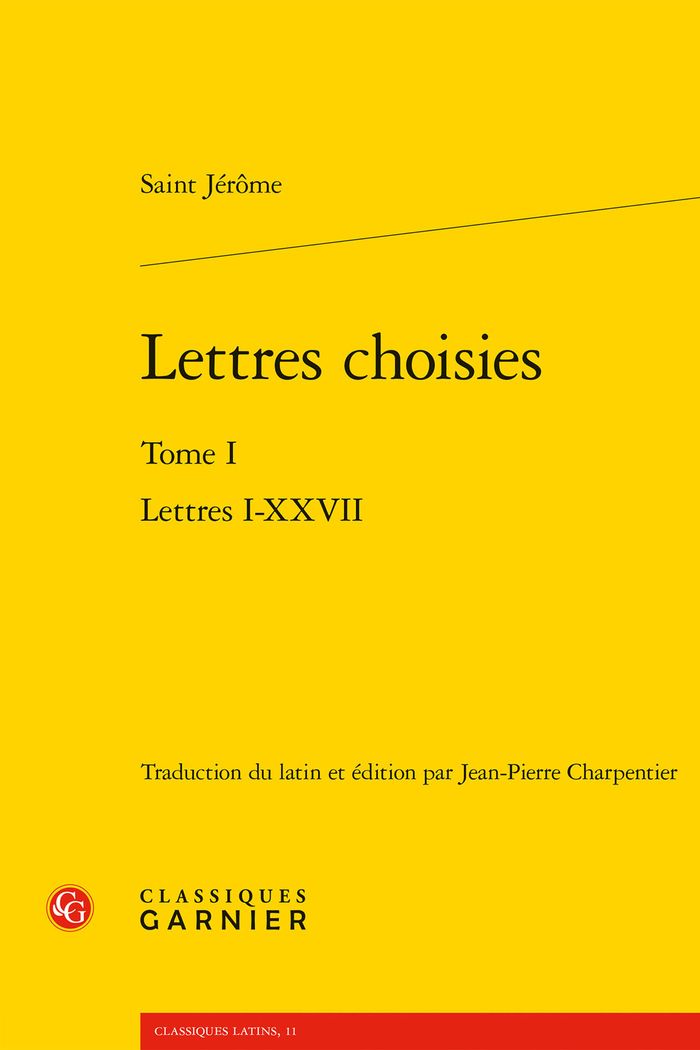 Couverture du livre « Lettres choisies » de Saint Jérôme, librairie Les Contes Infusés à Corte