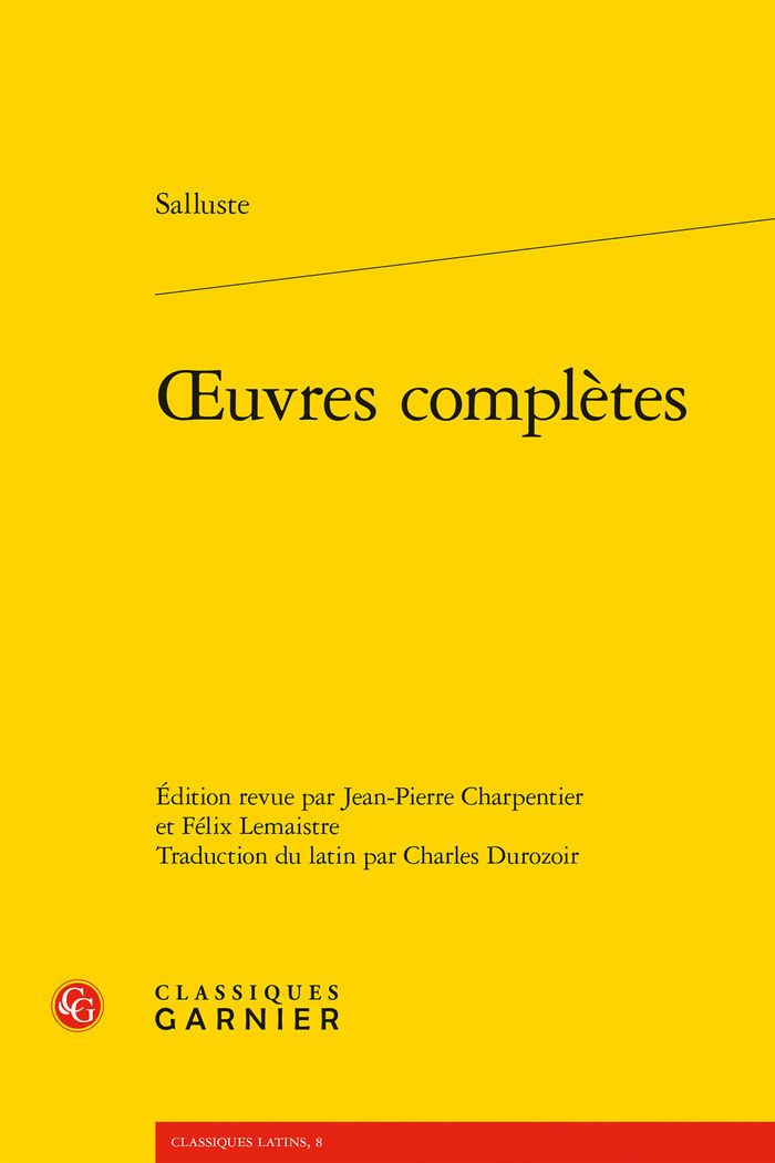 Couverture du livre « Oeuvres complètes » de Sallustre, librairie Les Contes Infusés à Corte