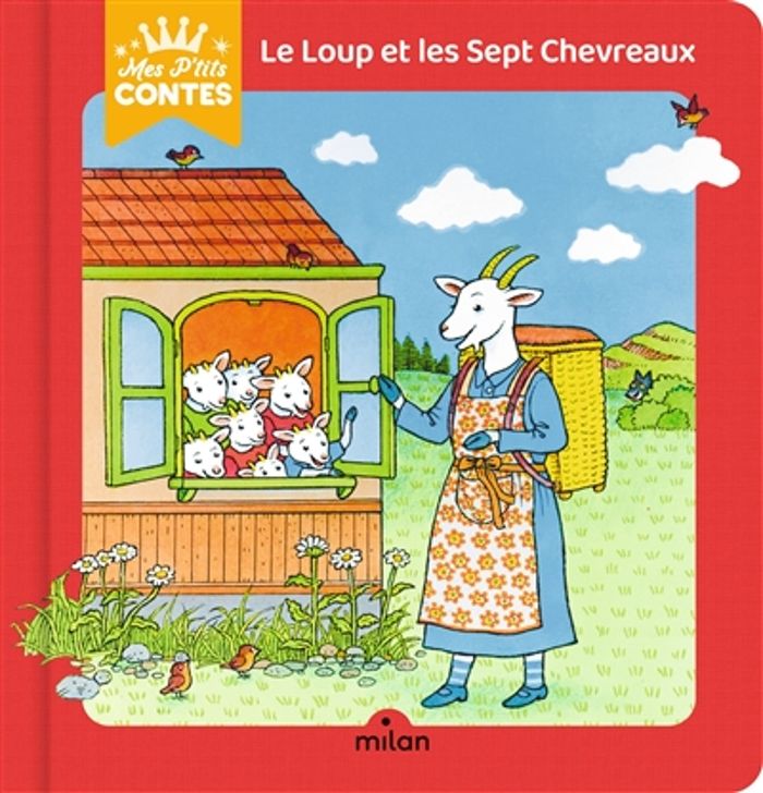 Couverture du livre « Le loup et les sept chevreaux » de un conte des frères Grimm, librairie Les Contes Infusés à Corte