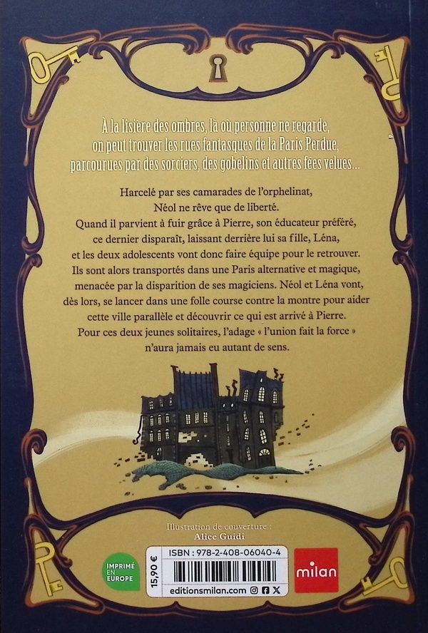 Quatrième de couverture de « Les gardiens de la Paris perdue »