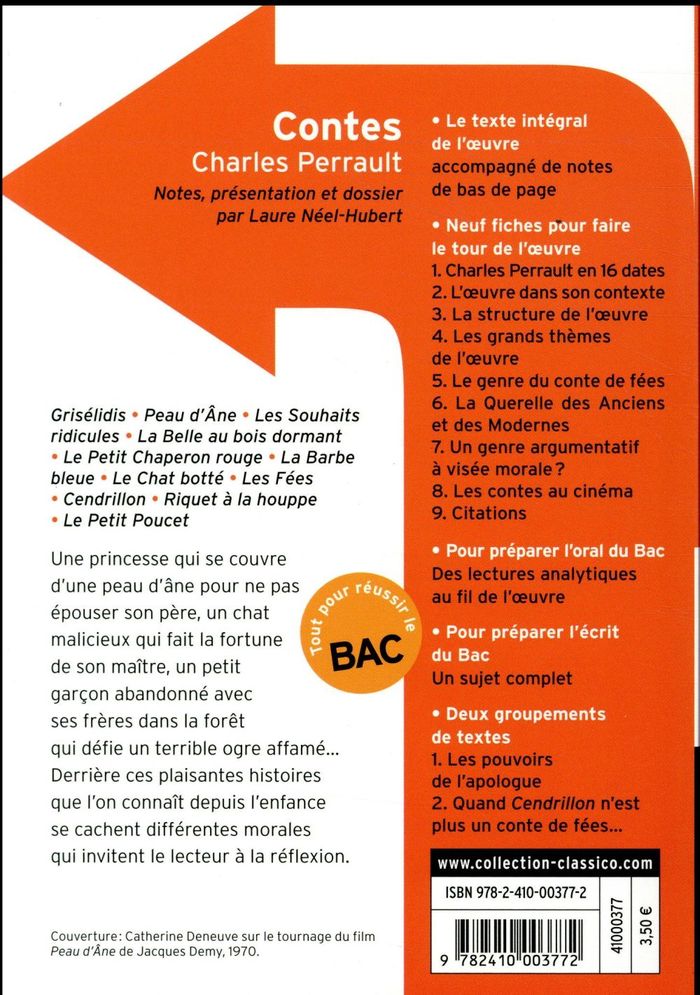 Quatrième de couverture de « CONTES »