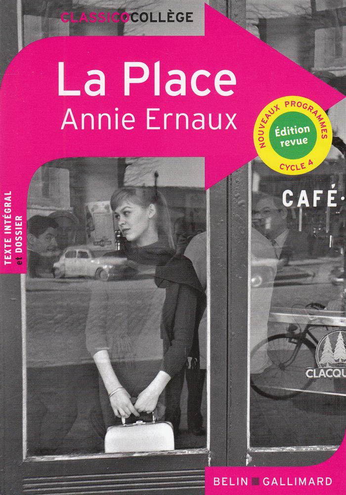 Couverture du livre « La place » de Annie Ernaux, librairie Les Contes Infusés à Corte
