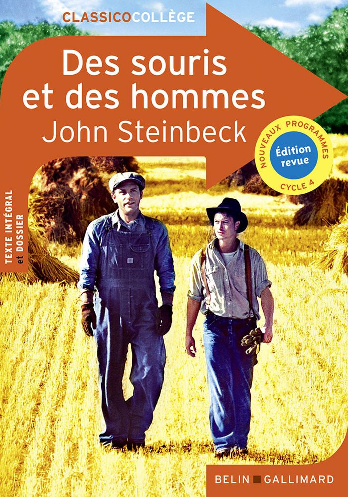 Couverture du livre « Des souris et des hommes » de John Steinbeck, librairie Les Contes Infusés à Corte
