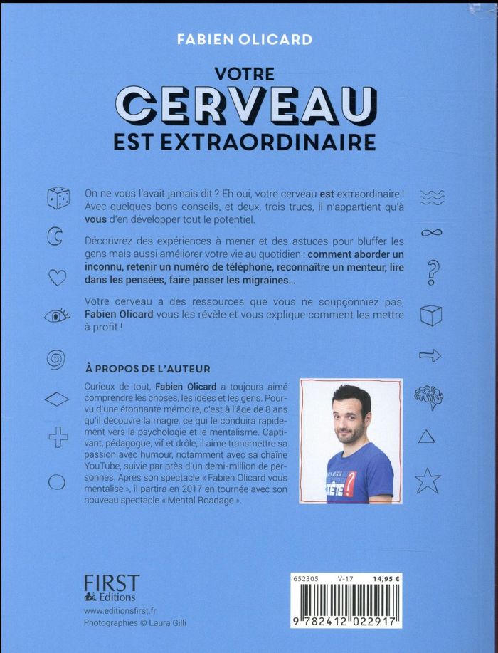 Quatrième de couverture de « Votre cerveau est extraordinaire : 50 astuces de mentaliste qui vont vous changer la vie »