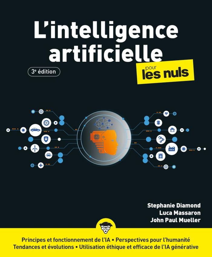 Couverture du livre « L'intelligence artificielle pour les nuls » de Stephanie Diamond, librairie Les Contes Infusés à Corte