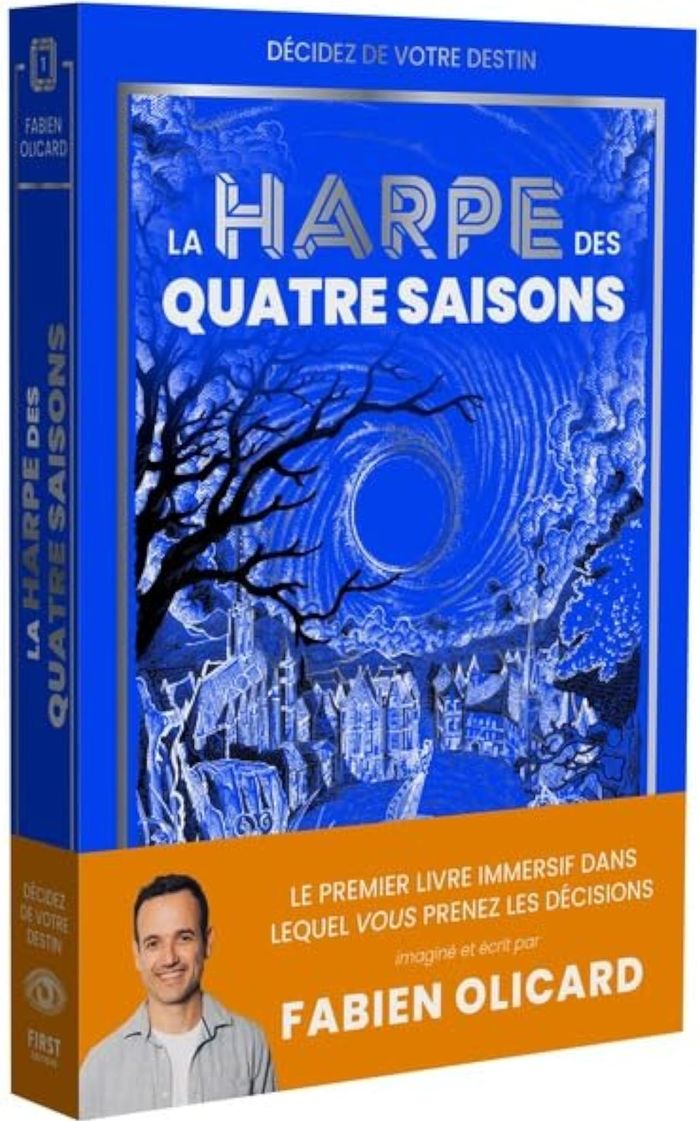 Couverture du livre « LA HARPE DES QUATRE SAISONS - DECIDEZ DE VOTRE DESTIN - LA SAGA DE DAGDA », librairie Les Contes Infusés à Corte