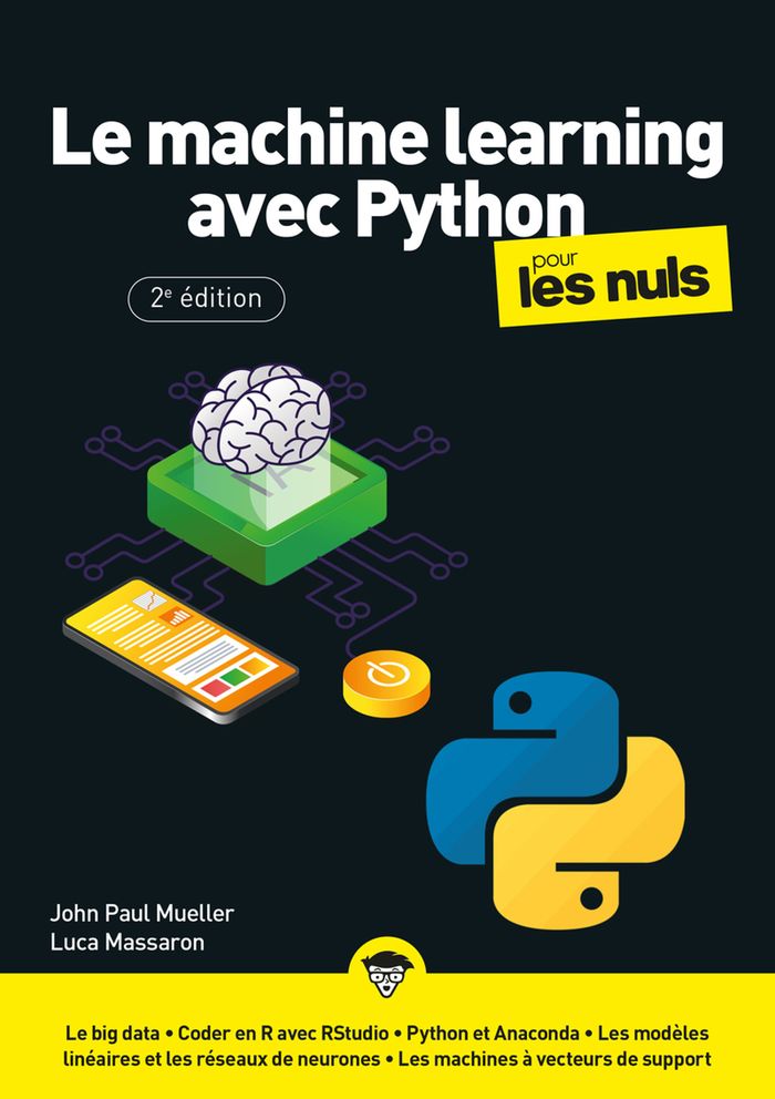 Couverture du livre « Machine learning pour les nuls » de John Mueller, librairie Les Contes Infusés à Corte