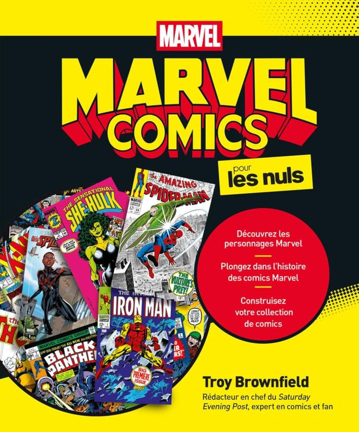Couverture du livre « Marvel comics pour les nuls » de Troy Brownfield, librairie Les Contes Infusés à Corte