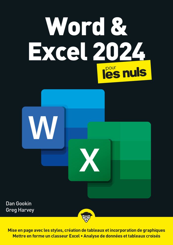 Couverture du livre « Word & Excel 2024 » de Dan Gookin, librairie Les Contes Infusés à Corte