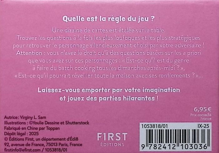 Quatrième de couverture de « SOIREE JEUX - QUI SUIS-JE ? »