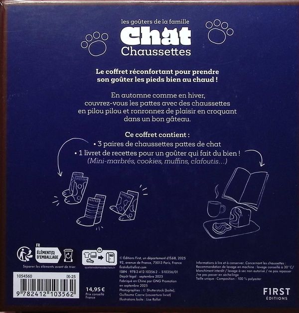 Quatrième de couverture de « COFFRET LES GOUTERS DE LA FAMILLE CHAT CHAUSSETTES, 3E ED. »