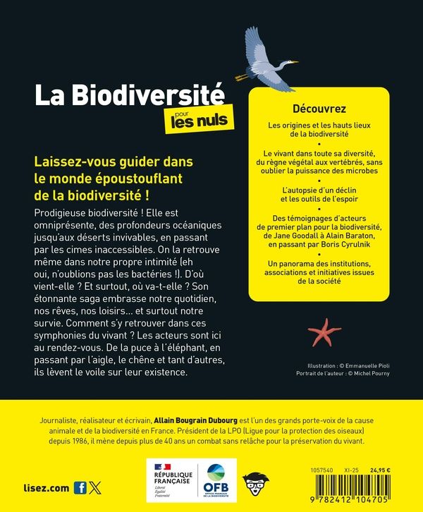 Quatrième de couverture de « La biodiversité pour les nuls »