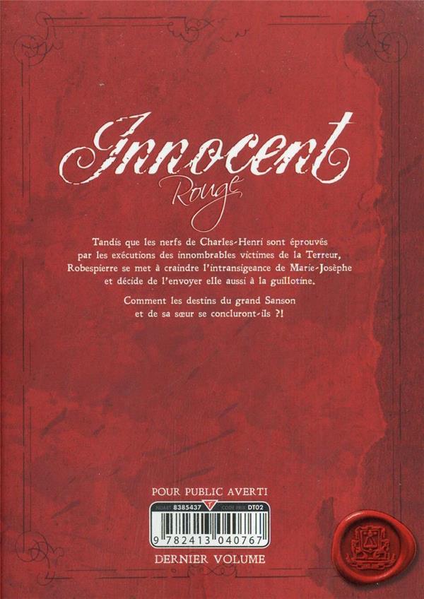 Quatrième de couverture de « INNOCENT ROUGE T12 - VOL12 »