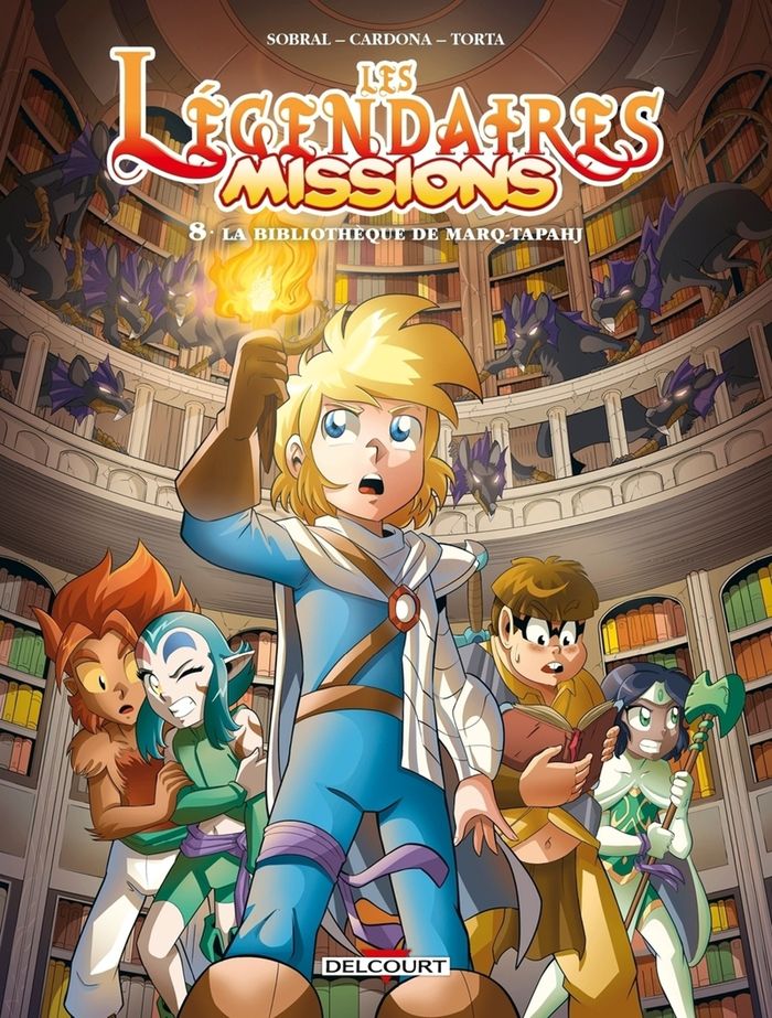 Couverture du livre « La bibliothèque de Marq-Tapahj : d'après la série animée "Les légendaires"... » de Patrick Sobral, librairie Les Contes Infusés à Corte