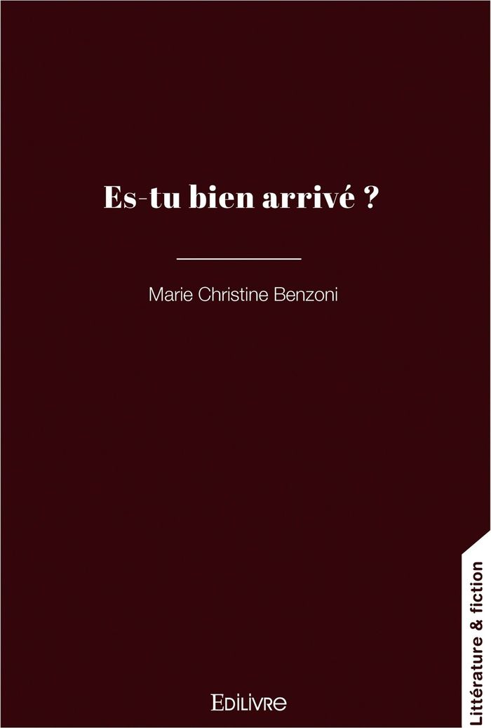 Couverture du livre « Es-tu bien arrivé ? » de Marie Christine Benzoni, librairie Les Contes Infusés à Corte