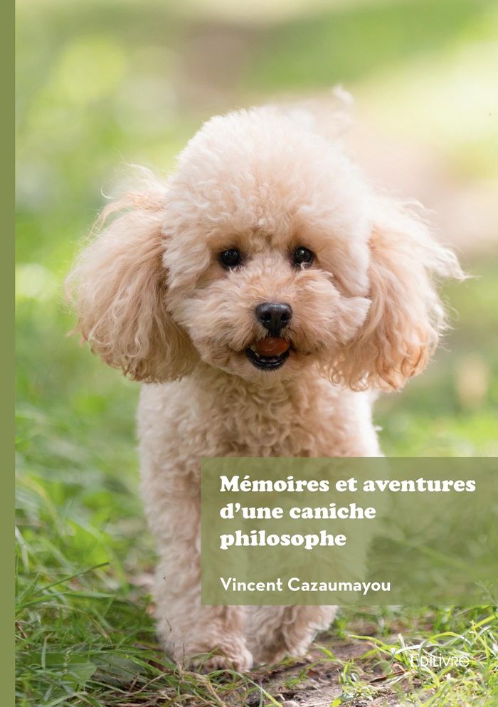 Couverture du livre « Mémoires et aventures d'une caniche philosophe : le monde vu d'en bas sans concession » de Vincent Cazaumayou, librairie Les Contes Infusés à Corte