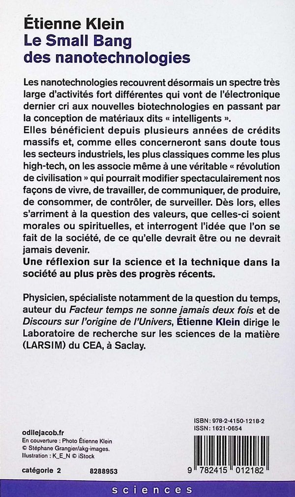 Quatrième de couverture de « Le small bang des nanotechnologies »