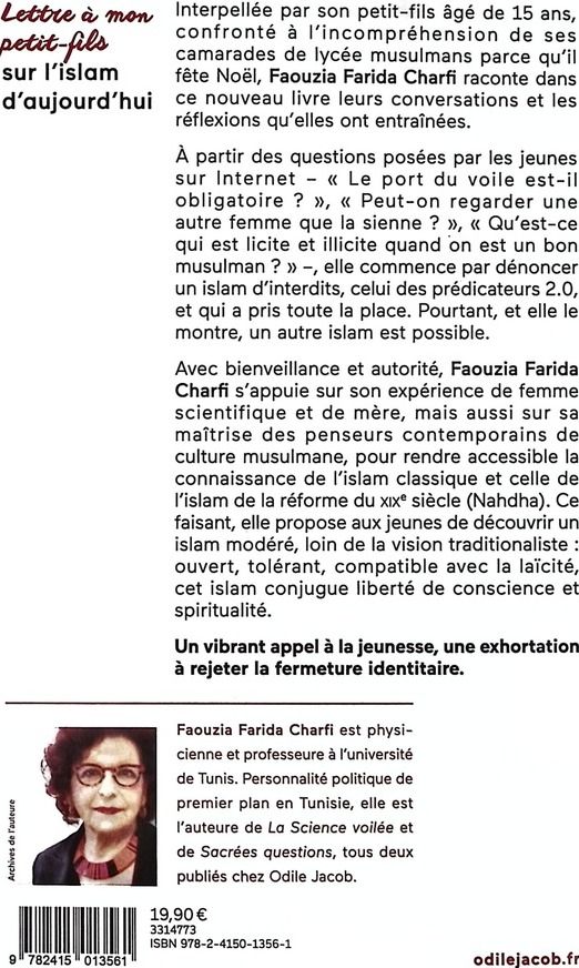 Quatrième de couverture de « Lettre à mon petit-fils sur l'islam d'aujourd'hui »