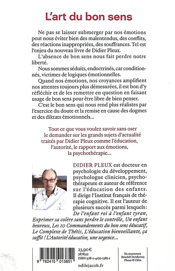 Quatrième de couverture de « L'art du bon sens : pour avoir un bon jugement »