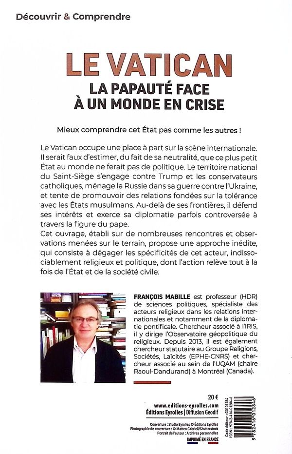 Quatrième de couverture de « Le Vatican : la papauté face à un monde en crise »