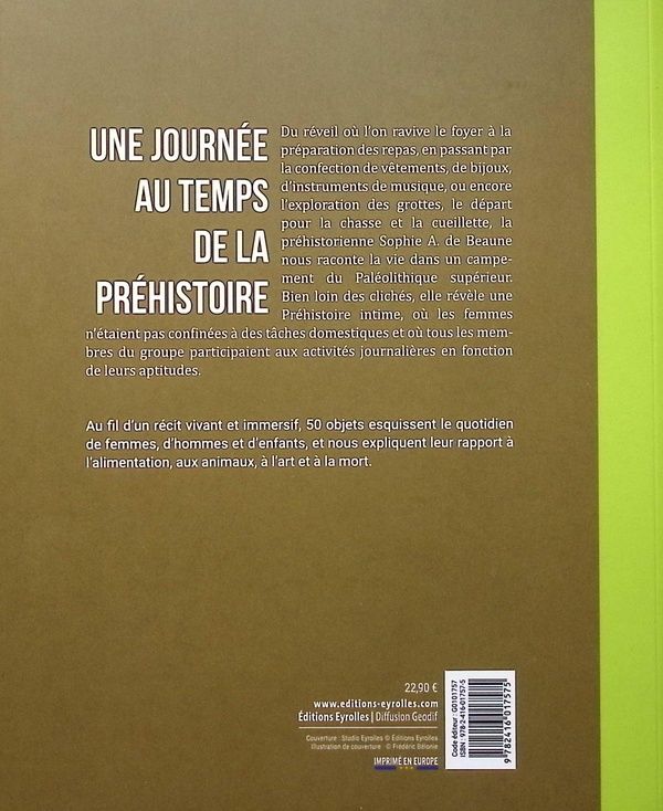 Quatrième de couverture de « Une journée au temps de la Préhistoire »